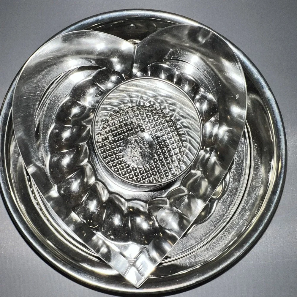 Pampered Chef Springform Pan Set #1540 Heart Circle Round Cake Metal 4 Pc
